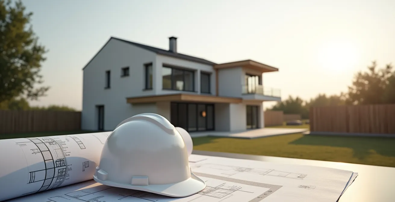 Plans architecturaux et documents d'assurance pour extension de maison