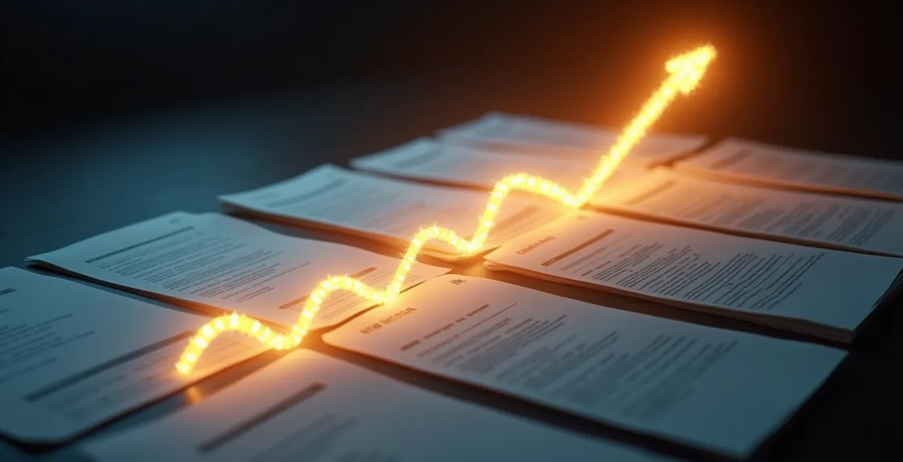 Dossier client exemplaire avec graphiques de performance positive